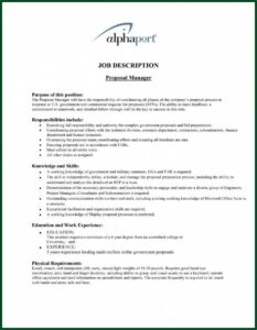 Sample Bid Proposal Template