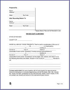 Sample Quit Claim Deed Form Montana