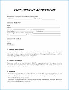 Simple Employee Contracts Templates
