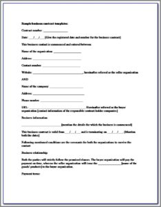 Small Business Contract Doc