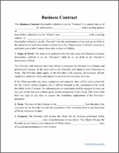 Small Business Contract Examples