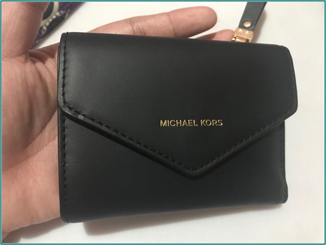 Small Leather Envelope Wallet Michael Kors