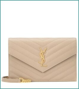 Small Monogram Leather Envelope Wallet Saint Laurent