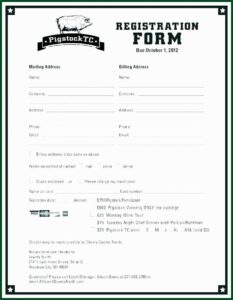 Sports Registration Form Template