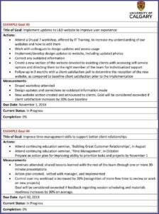 Staff Goal Setting Template