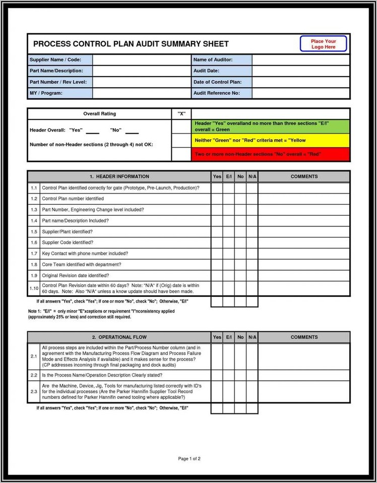 Supplier Audit Checklist Sample