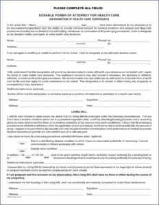 Surrogate Decision Maker Form California