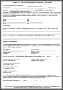 Surrogate Decision Making Committee Forms