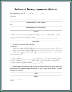 Tenancy Agreement Form Free Download Nz