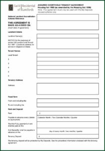 Tenancy Agreement Form Uk Free Download