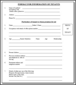 Tenant Pre Screening Form Pdf