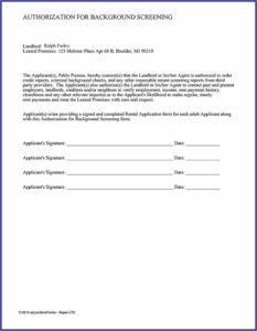 Tenant Screening Authorization Form