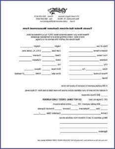 Tent Rental Agreement Forms