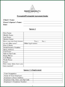 Texas Prenuptial Agreement Form Pdf