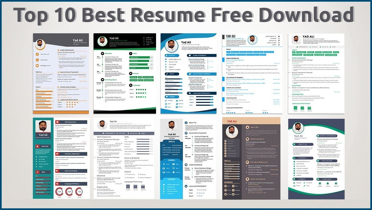 Top 10 Best Resume Templates Free Download 2019