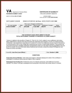 Va Home Loan Form