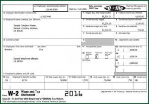 W2 Form Sample