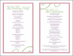 Wedding Program Layout Template