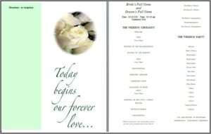 Wedding Program Template Examples