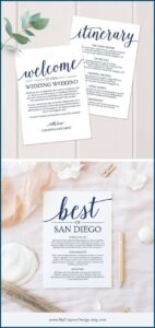 Wedding Welcome Bag Itinerary Template