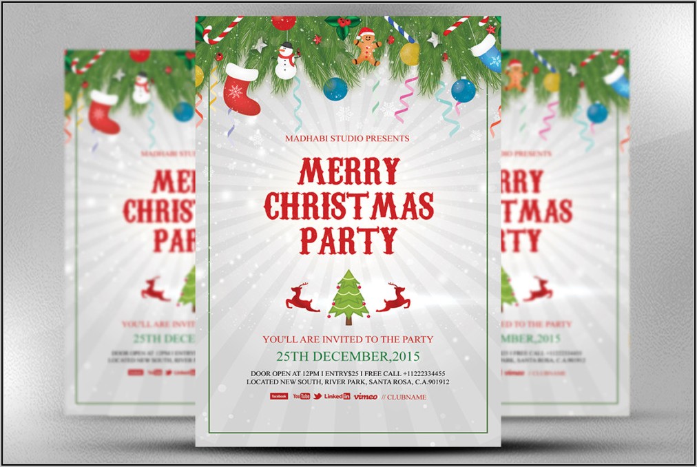 Work Christmas Lunch Invitation Template