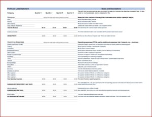 Year To Date Profit And Loss Statement Template