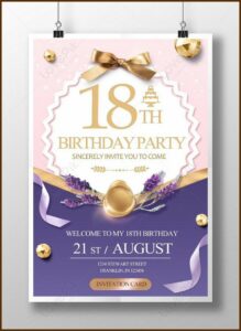 18th Birthday Invitation Maker Online Free