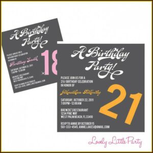 18th Birthday Invitation Template Psd Free