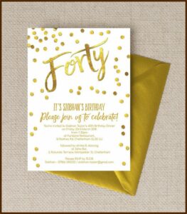 40th Birthday Party Invitation