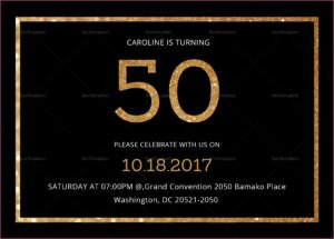 50th Birthday Party Invitation Card Sample