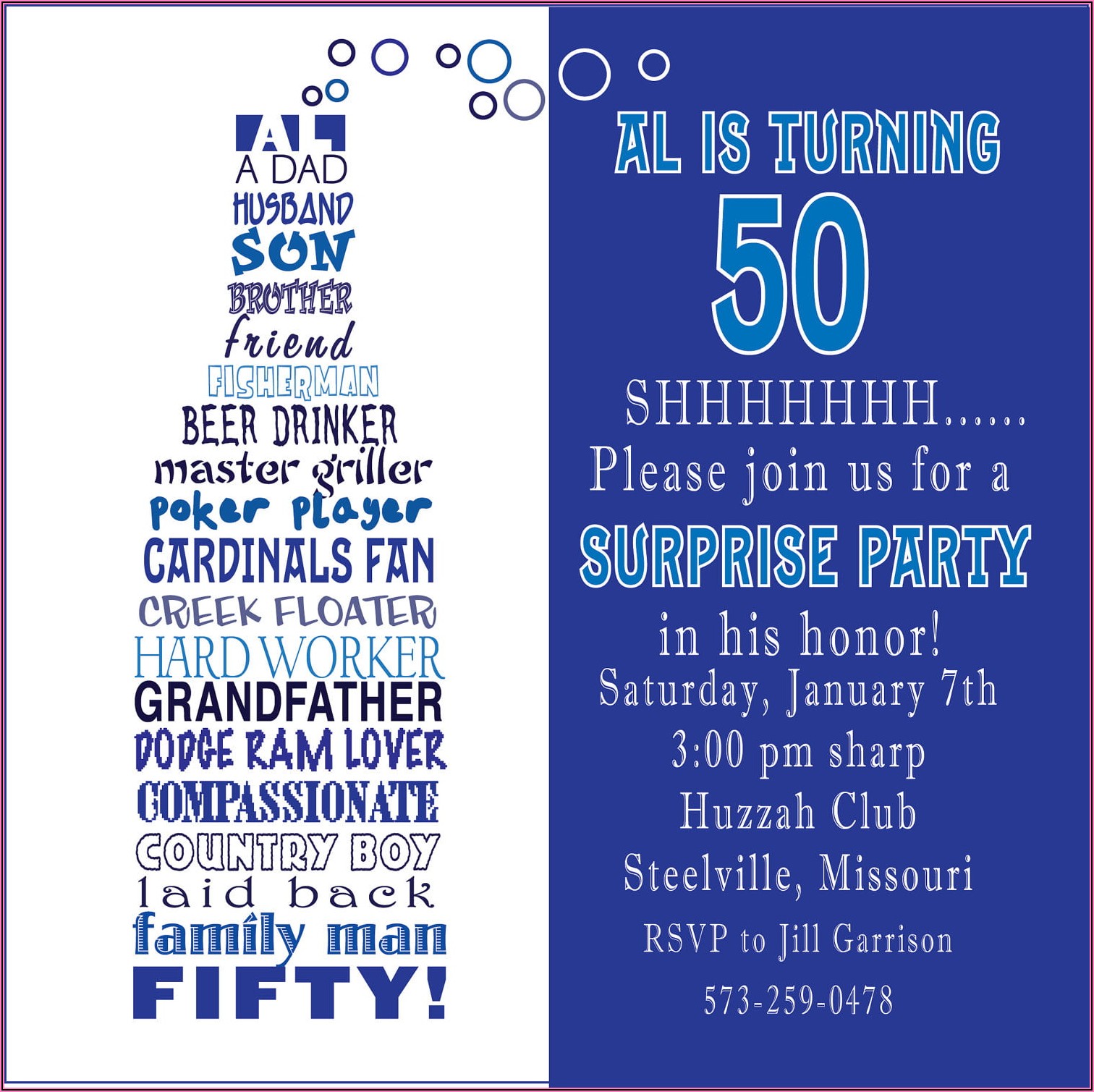 50th Birthday Party Invitations Wording Funny