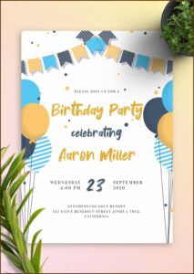 7th Birthday Invitation Background For Boy