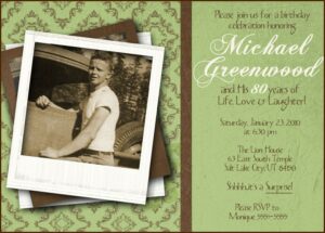 80th Birthday Invitation Card Template