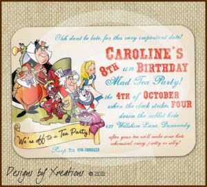 Alice In Wonderland Invitation Template Free