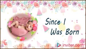 Baby Girl First Birthday Invitation Card Online Free