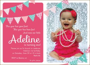 Baby Girl First Birthday Invitation Message