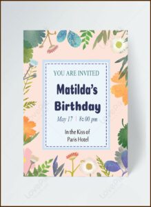 Birthday Invitation Background Template