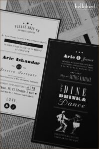 Black And White Wedding Invitations