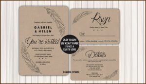 Black And White Wedding Invitations Diy