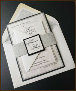 Black White And Silver Wedding Invitations