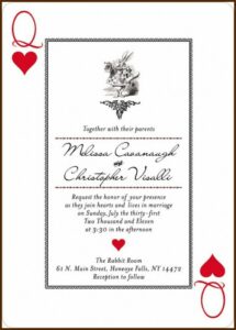 Blank Alice In Wonderland Invitation Template