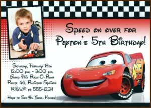Blank Cars Birthday Invitation Template