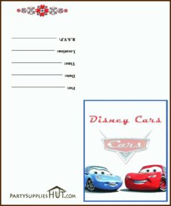 Blank Cars Invitation Template