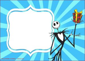 Blank Nightmare Before Christmas Birthday Invitations