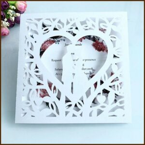 Blue And White Heart Wedding Invitations
