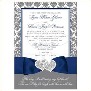 Blue And White Wedding Invitations