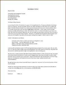 Business Invitation Letter Format