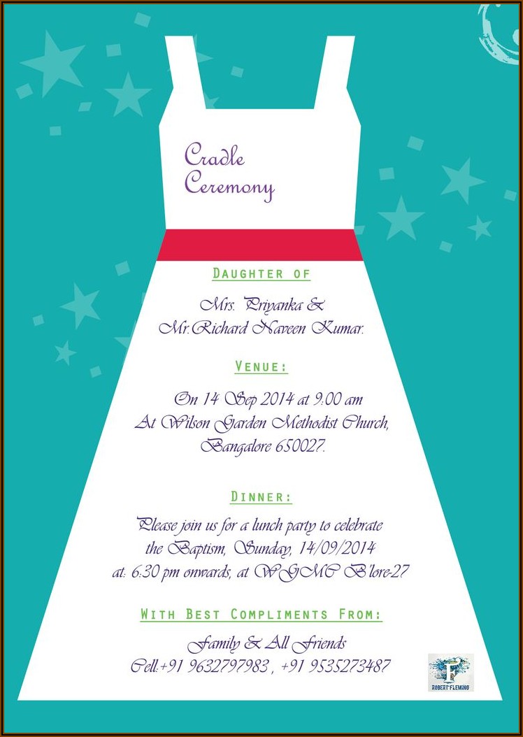 Cradle Ceremony Invitation Card Design