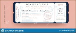 Cruise Boarding Pass Invitation Template Free