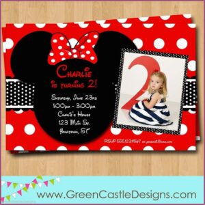 Customized Minnie Mouse Invitations